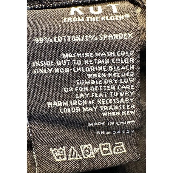 Kut from the Kloth Denim Jeans Women's 14 Blue Distressed Straight Leg 5 Pockets - Picture 10 of 10